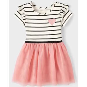 The Children's Place Toddler Girls Striped Heart Tutu Dress NWOT